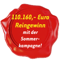 110.160,- Euro Reingewinn mit der Sommerkampagne!