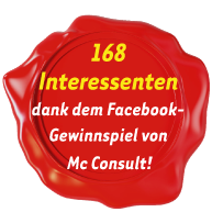 168 Interessenten dank dem Facebook-Gewinnspiel von Mc Consult!