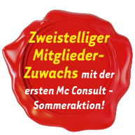 Zweistelliger Mitgliederzuwachs mit der ersten Mc Consult-Sommeraktion